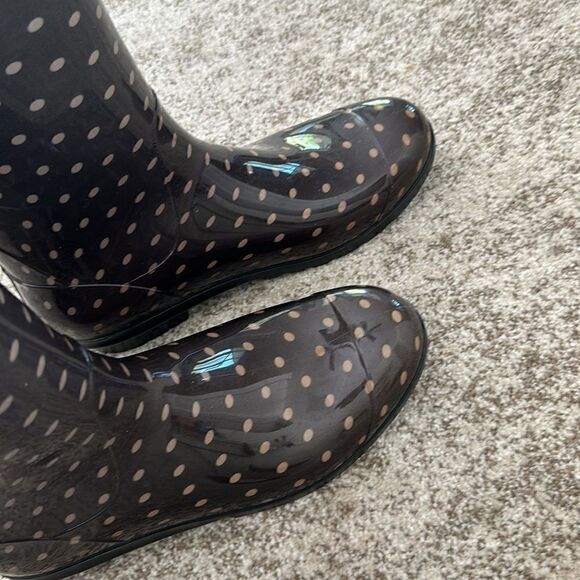 Ugg Shoes Ugg Australia Shaye Charcoal Polka Dot Tall Rubber Rain 11 - Picture 3 of 7